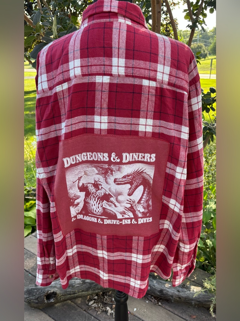 Dungeons & Diners upcycled XL flannel